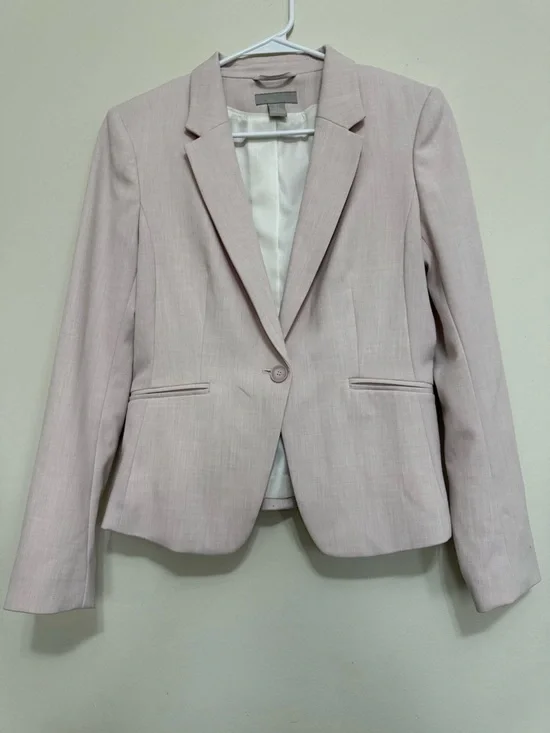 H&M Light Pink Blazer Dusty Mauve Long Sleeve Dressy Blouse Small Bundle - Picture 2 of 5